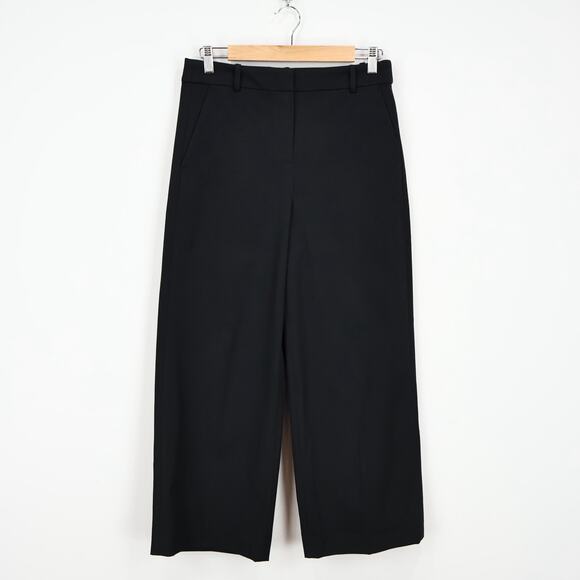 J.Crew Factory Remy Wide Leg Cropped Pant Black Size 6 NWT - Picture 1 of 8